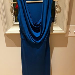 Susan Monoco 100% silk cowl sleeveless dress. Size M